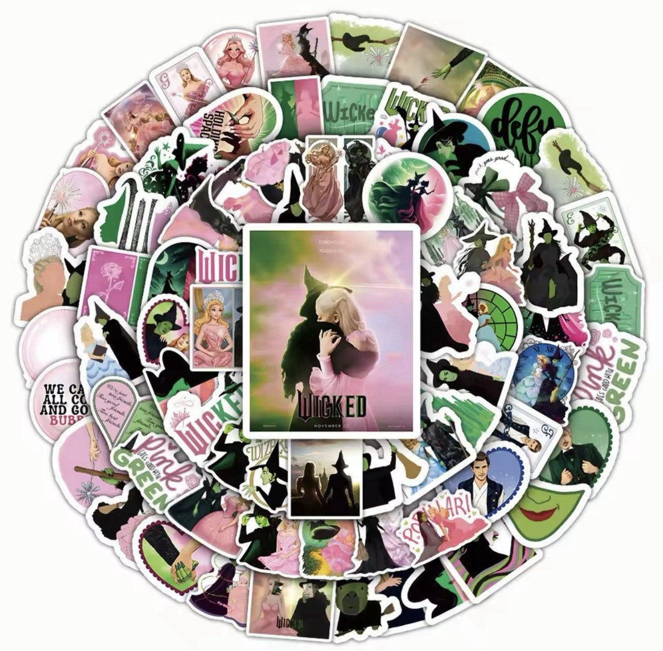 10x Wicked Stickers Musical Fantasy Film The Wizard of Oz Craft Decal Graffiti
