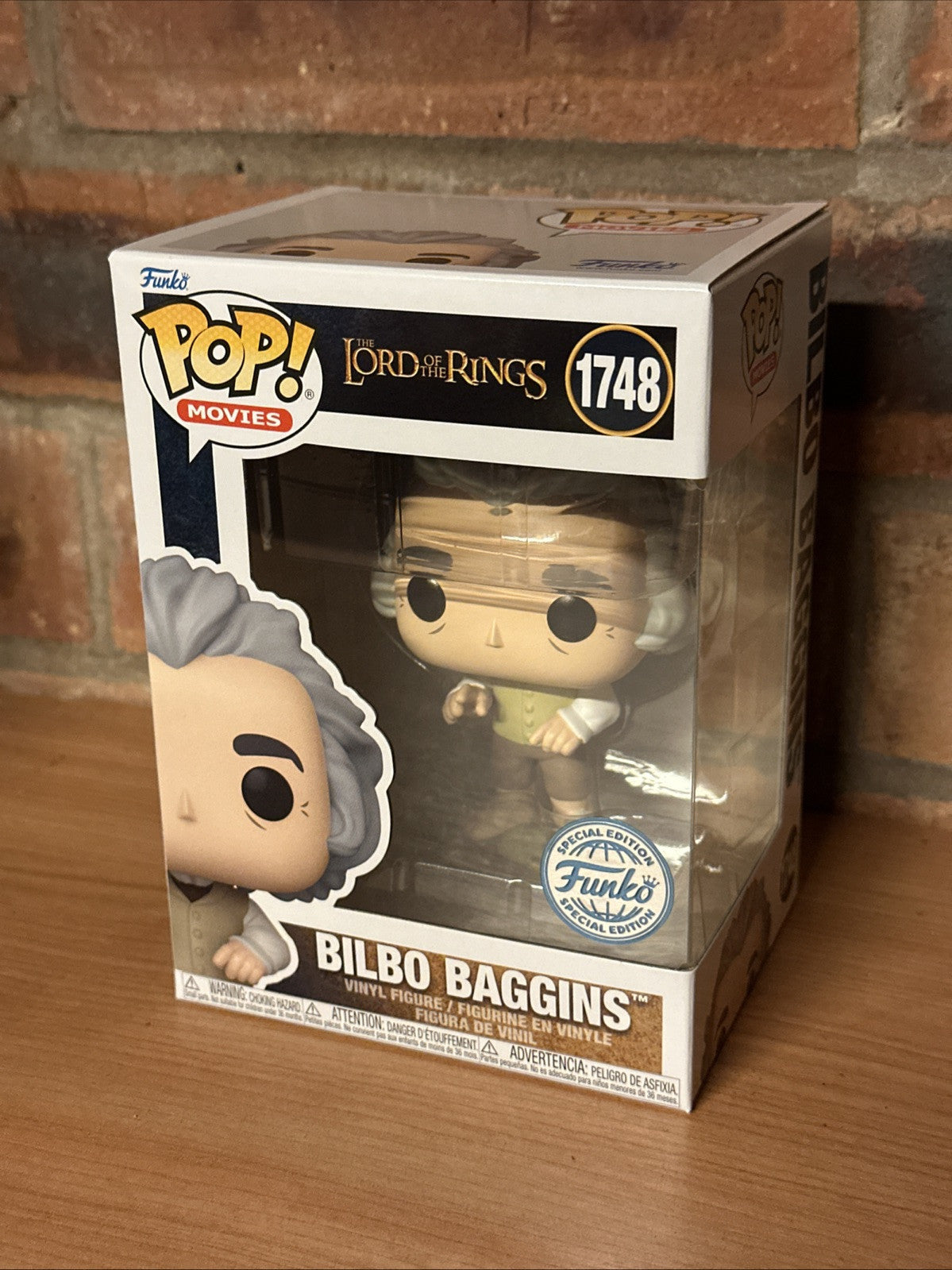 Funko Pop! Lord Of The Rings - Bilbo Baggins 1748 Funko Exclusive In Hand