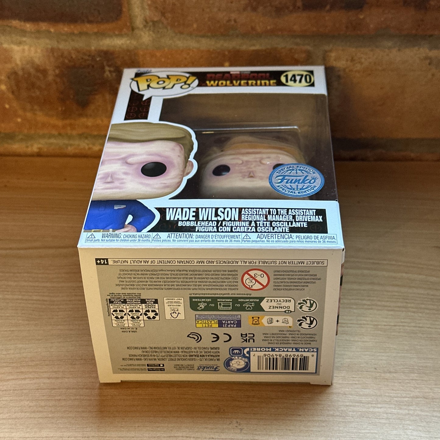 Funko Pop 1470 Deadpool & Wolverine Assistant Wade Wilson Target Con Funko Stick