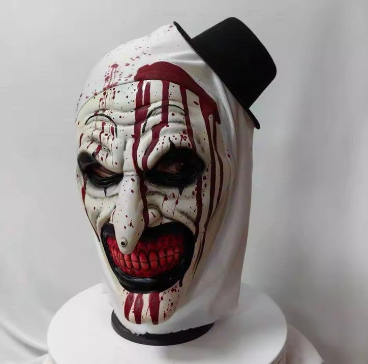 Terrifier 3 Scary Art the Clown Cosplay Bloody Latex Mask Halloween Party Prop