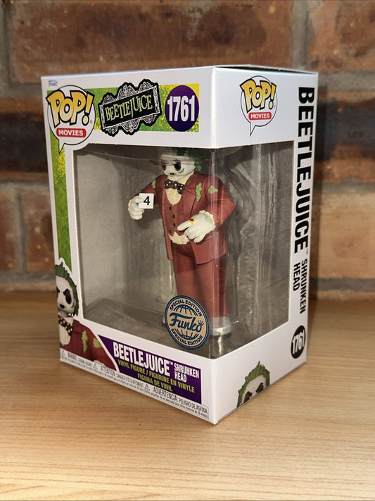 Beetlejuice Shrunken Head Funko Pop! Vinyl Figure #1761 Cult Movie In Stk