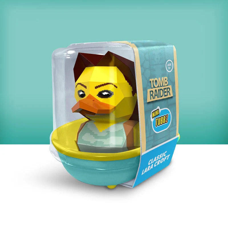 TUBBZ 1st EDITION Mini Tomb Raider Classic Lara Croft Collectible Duck In Stk1