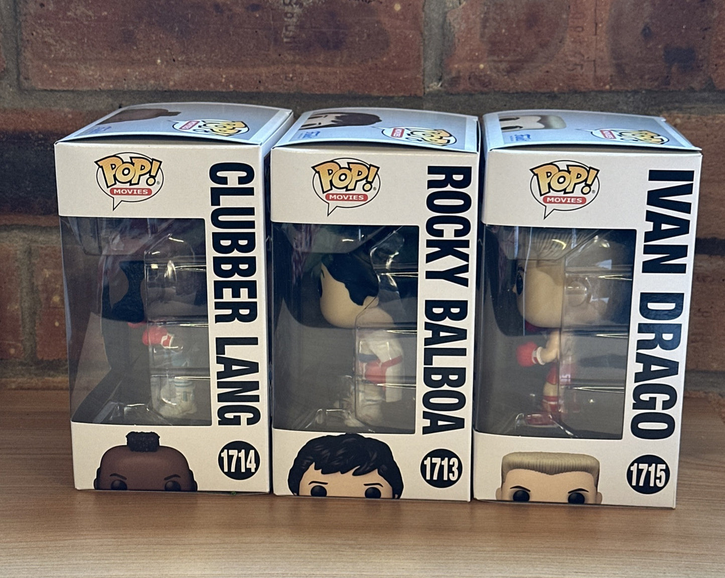 Funko Pop! SET of 3 - Rocky Balboa Clubber Lang Ivan Drago Boxing In Stk Movie