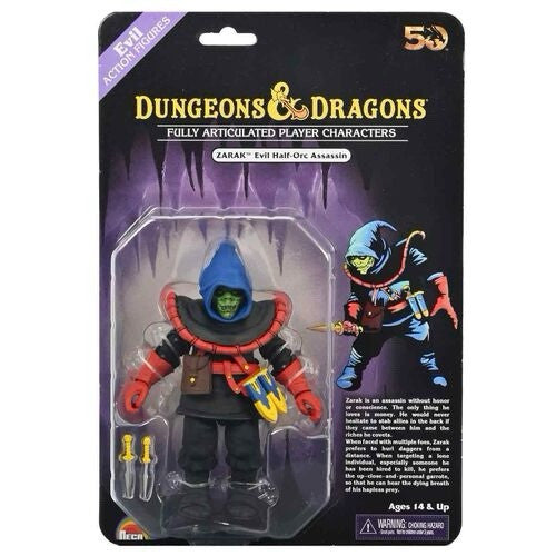 NECA Dungeons & Dragons  Zarak 7” Action Figure Classic Look 50th Anni Due 4/4