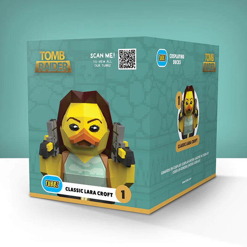 TUBBZ Boxed Edition Tomb Raider Classic Lara Croft Collectible Duck Figure