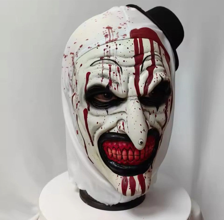 Terrifier 3 Scary Art the Clown Cosplay Bloody Latex Mask Halloween Party Prop