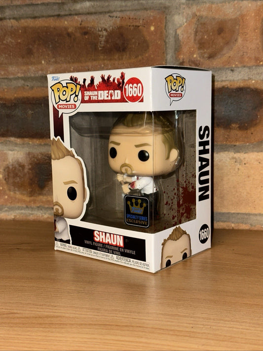 Funko Shaun of the Dead -Shaun with Pool Cue Pop! Vinyl Figure #1660 In Hand