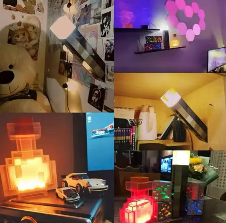 Rechargeable Light Up Torch Lamp of Minecraft Handheld & Wall Mounting Portable4