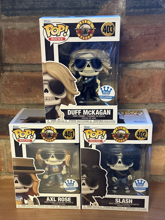 New Guns N Roses Funko Skeleton Set Pop Collection Axl Slash Duff Rock Band