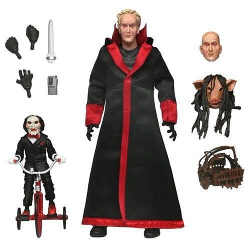 Neca ULTIMATE SAW JIGSAW KILLER Black Robe With Trike 18cm Window figure In Stk