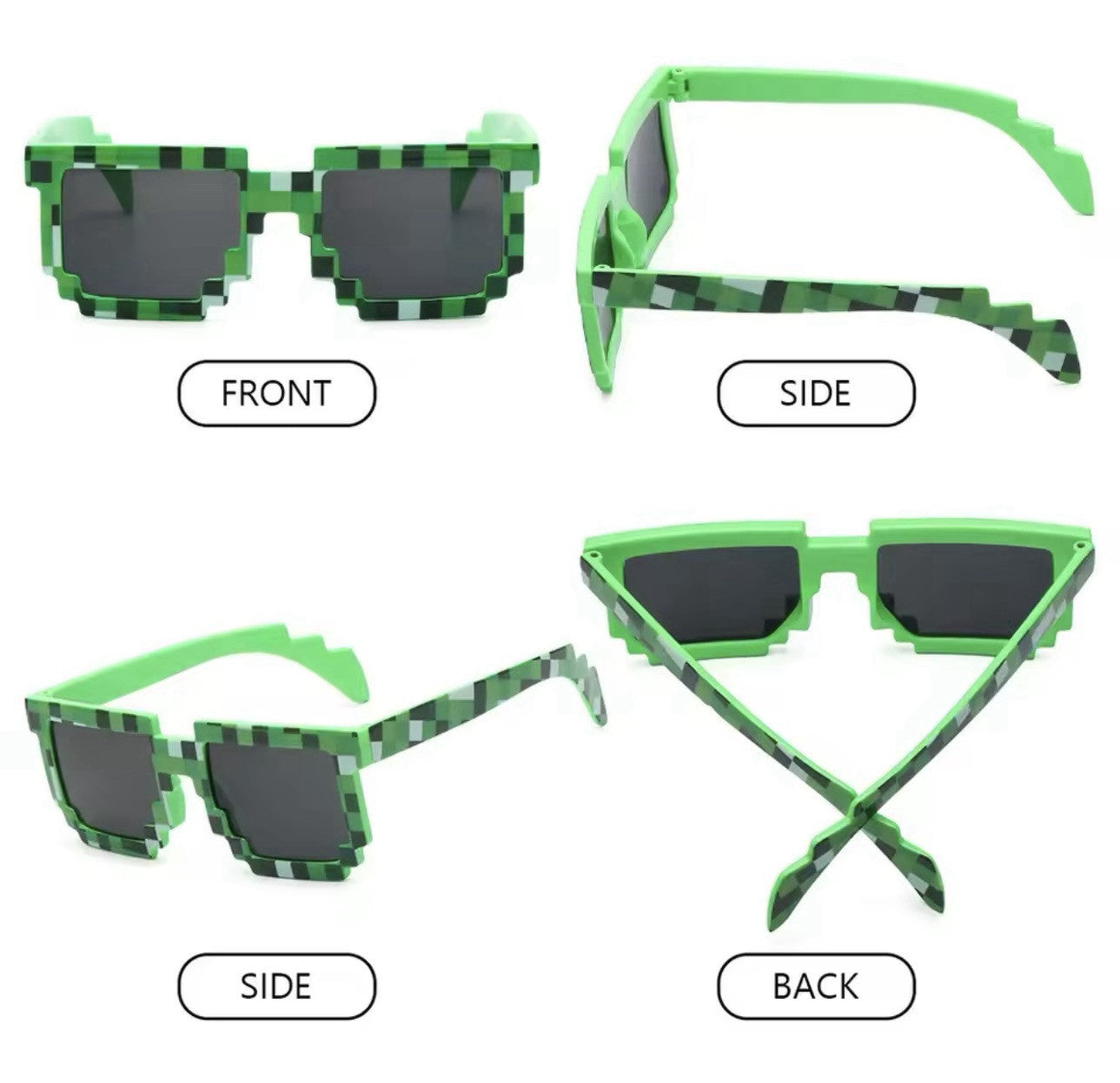 Fashion Sunglasses Green Game Minecraft  Square Glasses gift beach Summer