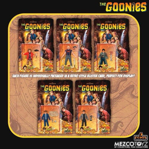 Official Mezco GOONIES Set Of 5  FIGURES Sloth DATA CHUNK Mikey Mouth Due In 8/4