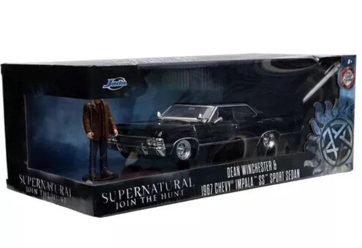 Jada Toys 1:24 Hollywood Rides Diecast Supernatural Chevy Impala Dean In Stk Mar