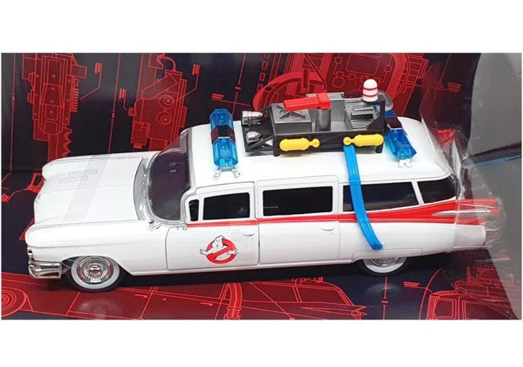 Jada 1/24 Scale 99731 - Ecto 1 Ghostbusters Cadillac Ambulance In Stk End March