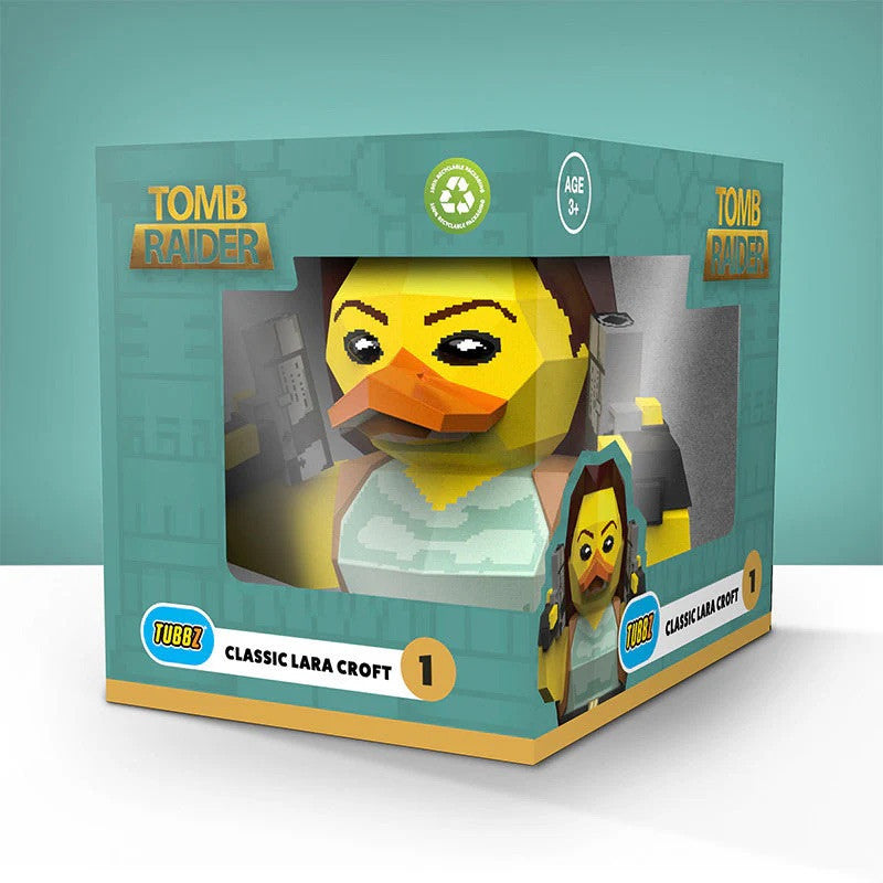 TUBBZ Boxed Edition Tomb Raider Classic Lara Croft Collectible Duck Figure