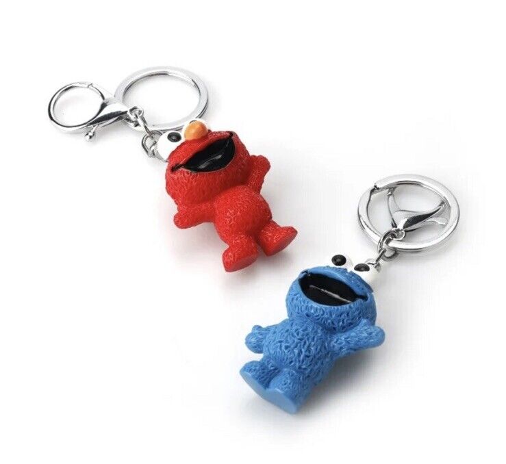 Sesame Street Cookie Monster Vinyl Fig Key Ring Keyring Chain Perfect Gift bag - SOScollectible