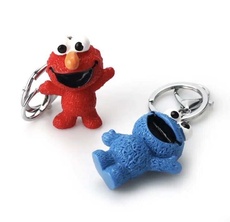 Sesame Street Cookie Monster Vinyl Fig Key Ring Keyring Chain Perfect Gift bag - SOScollectible