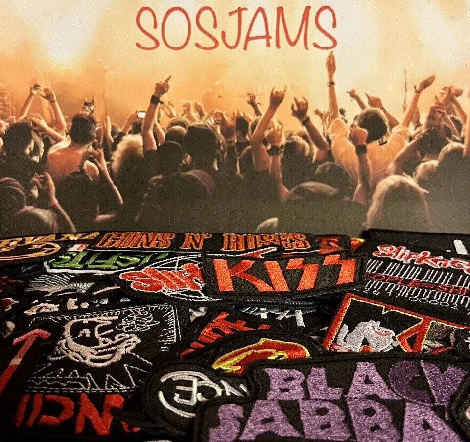 Set Of 10 Job Lot Legendary RANDOM ROCK BAND Punk Metal Music Iron On Patches - SOScollectible