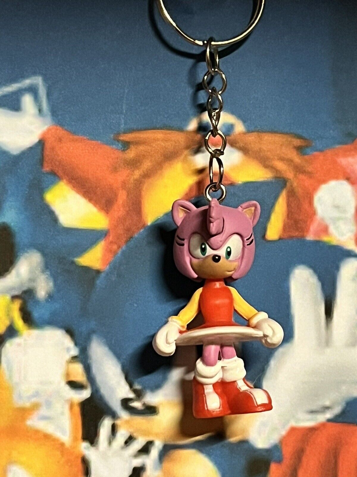 Sonic The Hedgehog - Amy Rose Keyring Keychain Sega Gaming Key Ring gift bag - SOScollectible