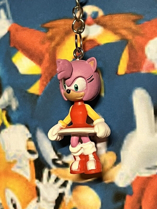 Sonic The Hedgehog - Amy Rose Keyring Keychain Sega Gaming Key Ring gift bag - SOScollectible