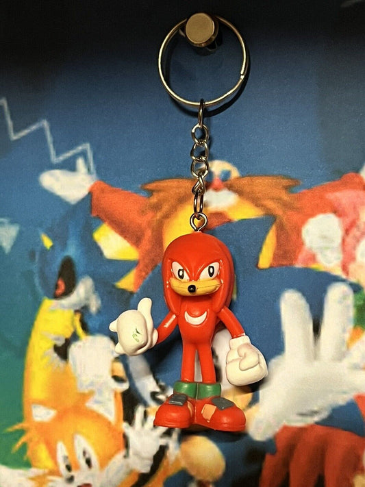 Sonic The Hedgehog - Knuckles Keyring Keychain Sega Gaming Key Ring gift bag - SOScollectible