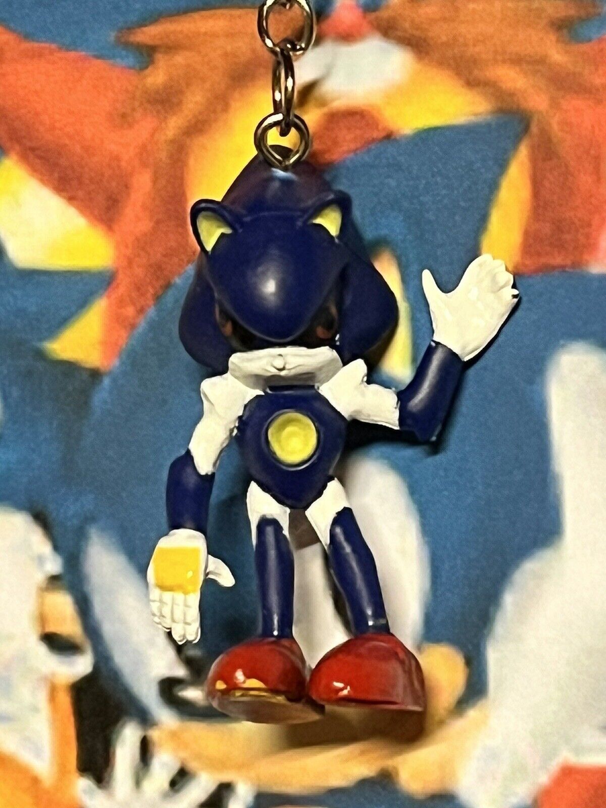 Sonic The Hedgehog Metal Sonic Keyring Keychain Sega Gaming Key Ring gift bag - SOScollectible