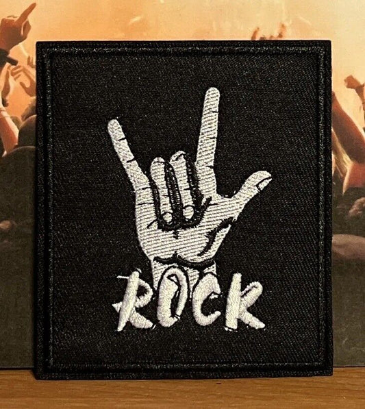 SOSJams Sew Iron On Patch Rock On 🤘 Metal Music Rock Band Badge Patches - SOScollectible