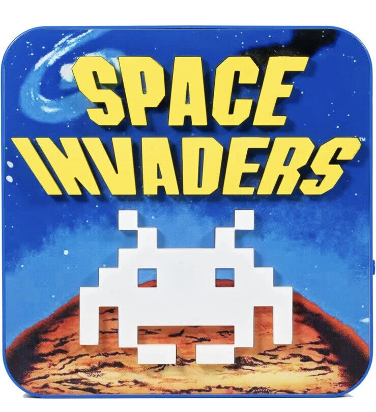 Space Invaders Official Boxed Desk Lamp - 3D Wall Light, Retro Gaming Xmas Gift - SOScollectible