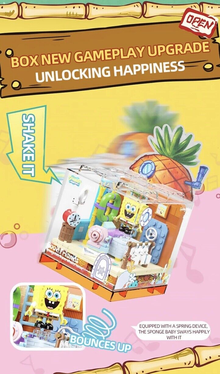 Spongebob Squarepants Pineapple Bricks House Building Blocks Good Friends - SOScollectible