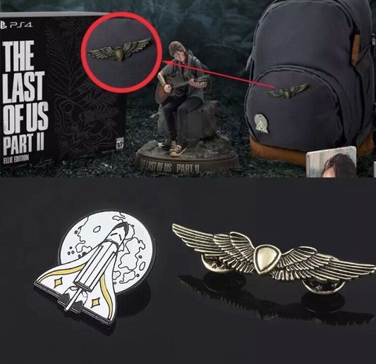 The Last of Us Part 2 Pin Badge Set X2 Ellie Backpack Wings Pins gify bags - SOScollectible