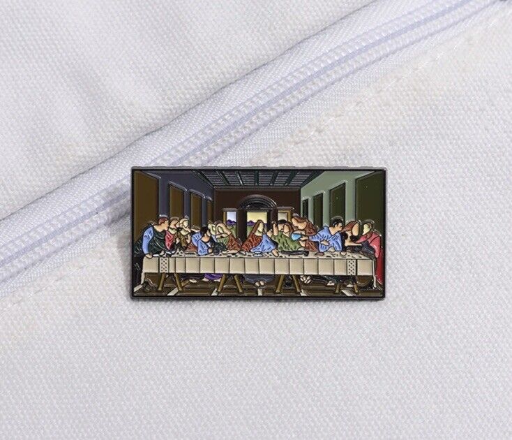 The Last Supper Metal Enamel Pin Badge Leonardo Da Vinci Art Jesus gift bag - SOScollectible