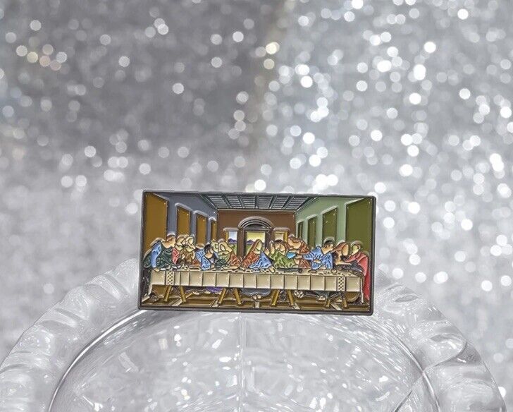 The Last Supper Metal Enamel Pin Badge Leonardo Da Vinci Art Jesus gift bag - SOScollectible