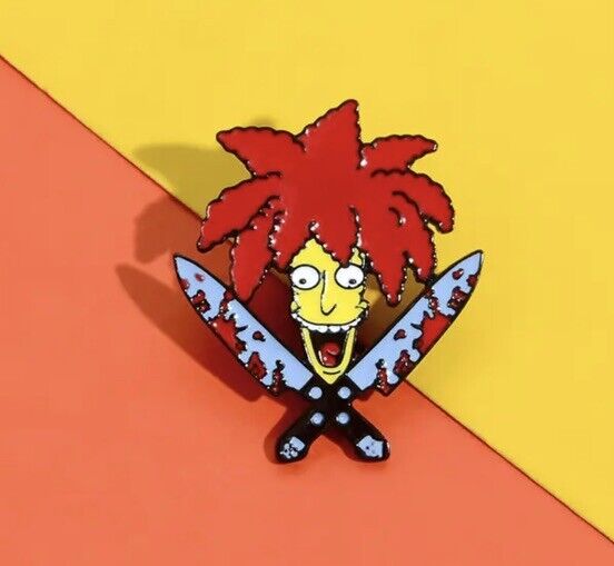 The Simpsons Sideshow Bob Enamel Pin Badge Vintage Retro Rare Collect gift bag - SOScollectible