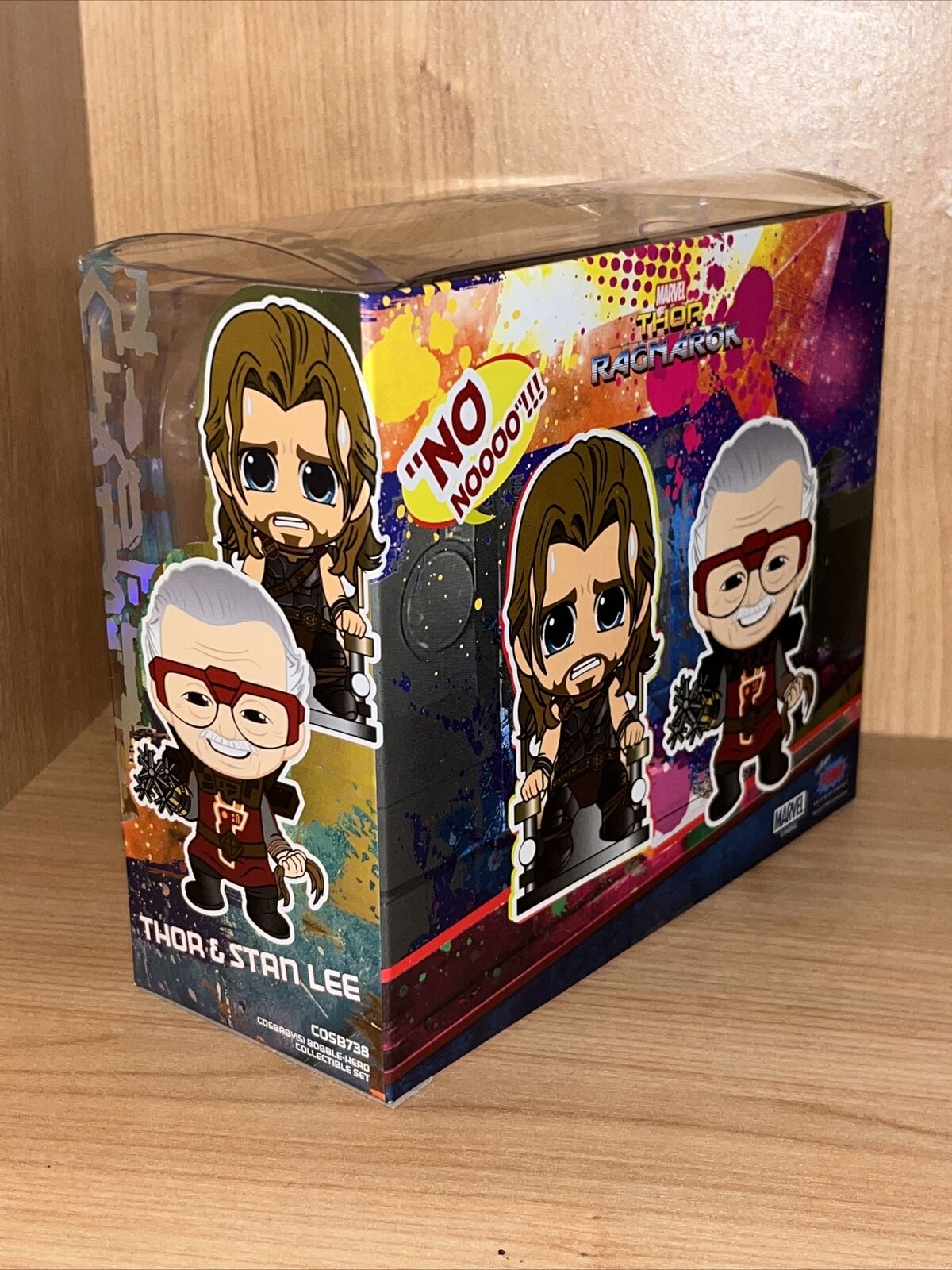 Thor: Ragnarok Cosbaby (S) Mini Figures Stan Lee & Thor 10 cm Ltd Ed Rare Set - SOScollectible