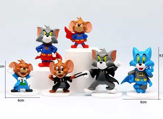 TOM AND JERRY As SUPERMAN HOLLYWOOD series 2x Figures Gift Box Cult Cartoon - SOScollectible