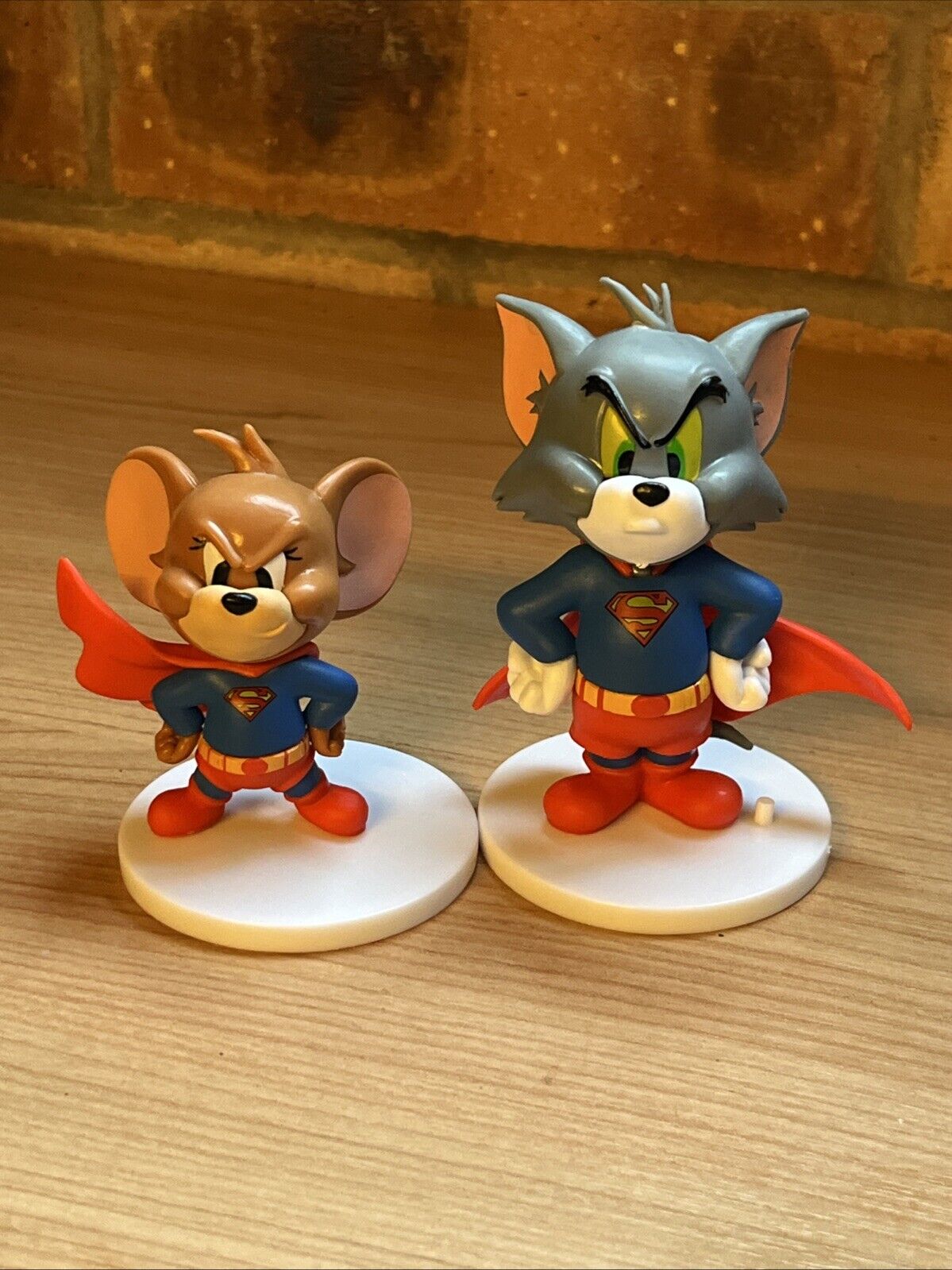 TOM AND JERRY As SUPERMAN HOLLYWOOD series 2x Figures Gift Box Cult Cartoon - SOScollectible