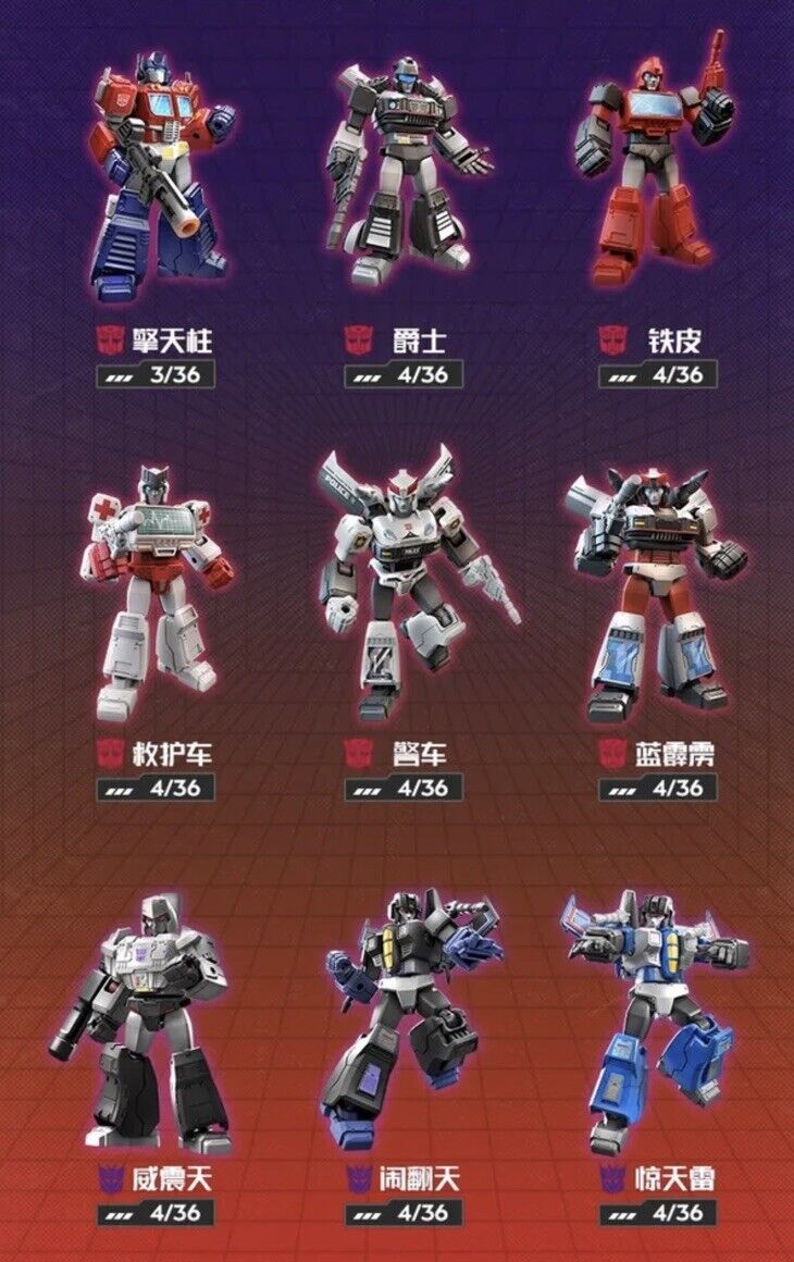 TRANSFORMERS Build Series Blind Box Of 9 Figure Toy Build Model Collect All 9 - SOScollectible