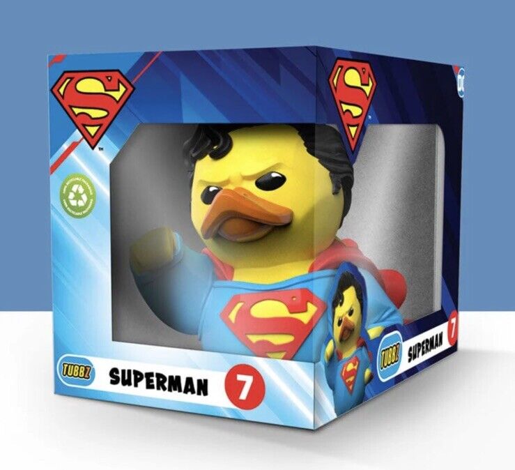 TUBBZ Boxed Edition DC Comics SUPERMAN Official Collectible Duck In Stk Now - SOScollectible