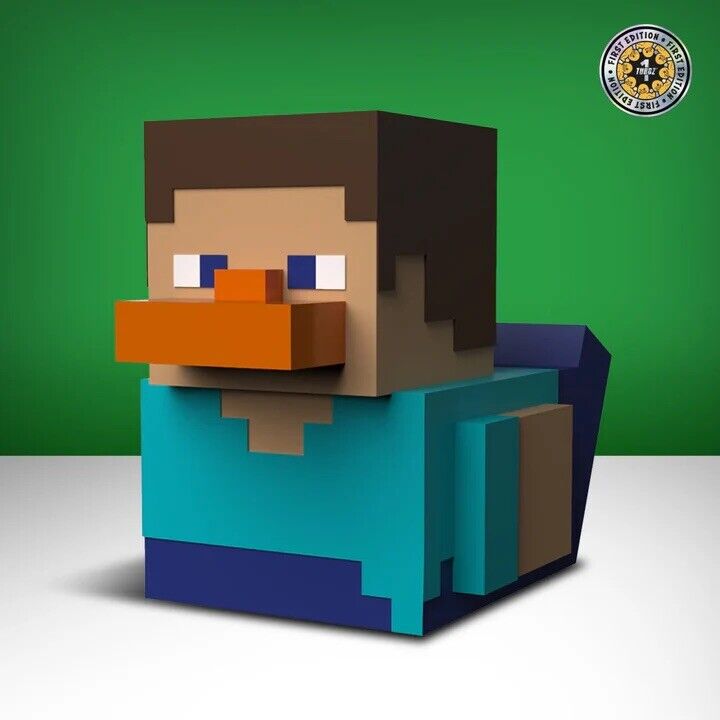 TUBBZ Minecraft Steve Duck 1st Ed Gaming Film Cult movie Cosplay Gift Creeper - SOScollectible