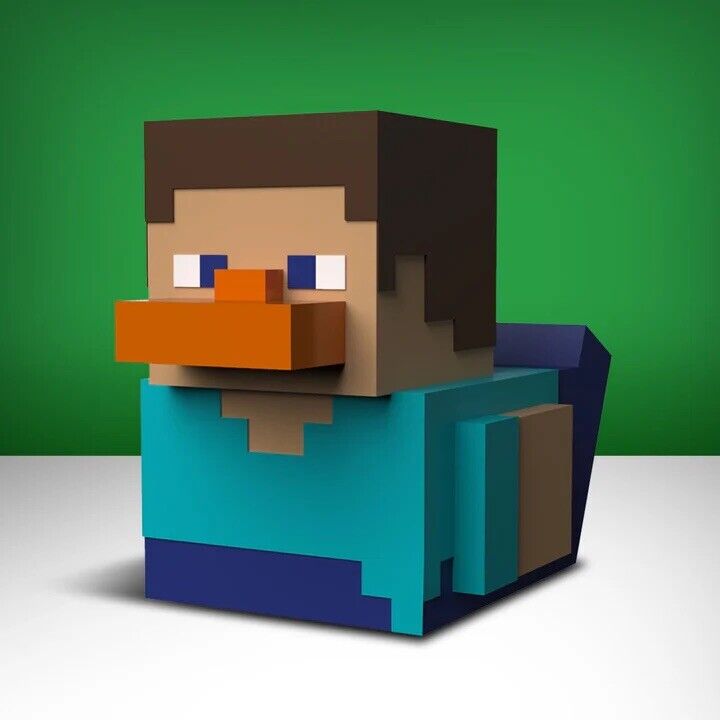 TUBBZ Minecraft Steve Duck 1st Ed Gaming Film Cult movie Cosplay Gift Creeper - SOScollectible