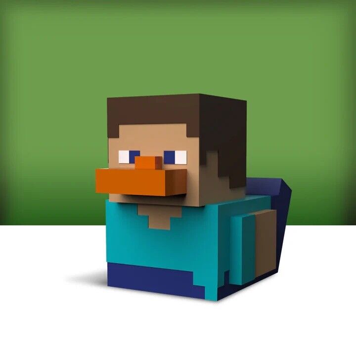 TUBBZ Mini Minecraft Duck Steve 1st Ed Gaming Film Cosplay Cult movie Gift - SOScollectible