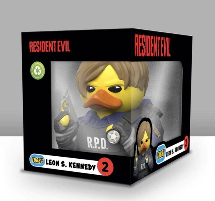 TUBBZ Resident Evil Leon S. Kennedy Collectible gaming Duck Box In Stk NOW - SOScollectible