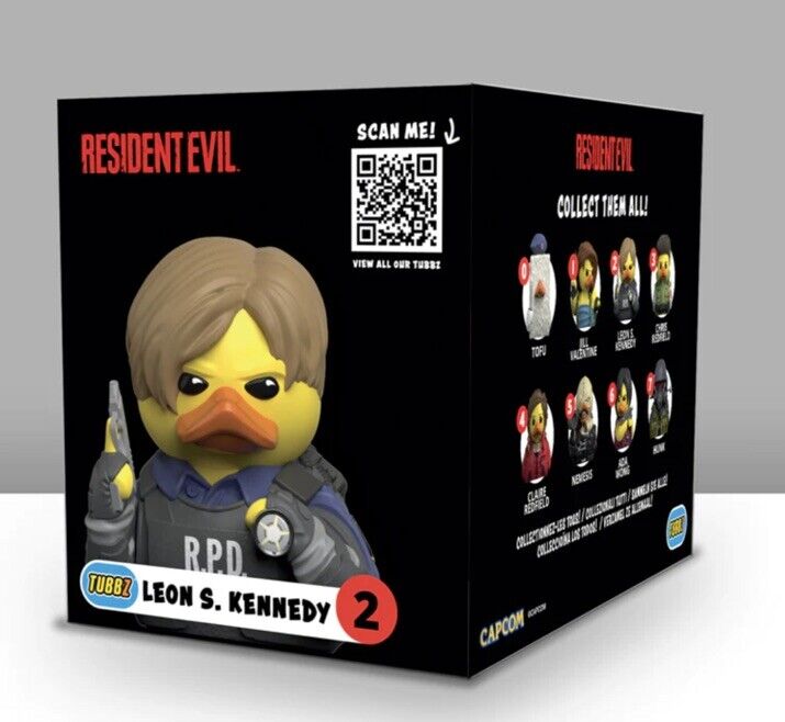 TUBBZ Resident Evil Leon S. Kennedy Collectible gaming Duck Box In Stk NOW - SOScollectible