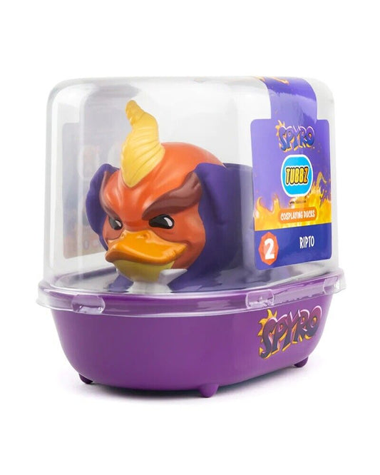 TUBBZ Spyro the Dragon Ripto Collectible Rubber Duck Figurine Official Spyro th - SOScollectible