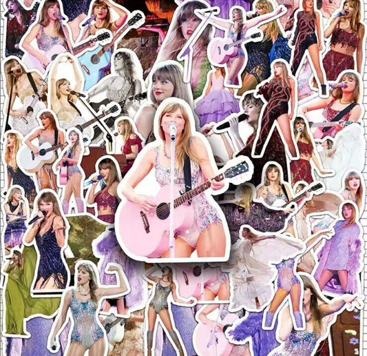 UK 50 X Singer Taylor Swift Stickers Lot Band Music Guitar Car Decals Gift Xmas - SOScollectible