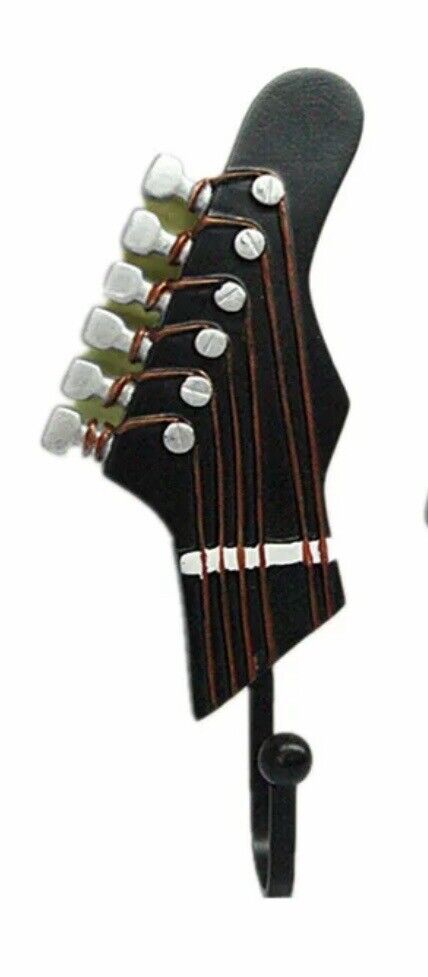 Wall Mount Guitar Coat Hanger Holder Hook Keeper Brackets Wooden Wood Dark Brown - SOScollectible