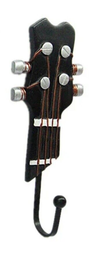 Wall Mount Guitar Coat Hanger Holder Hook Keeper Brackets Wooden Wood Square Top - SOScollectible