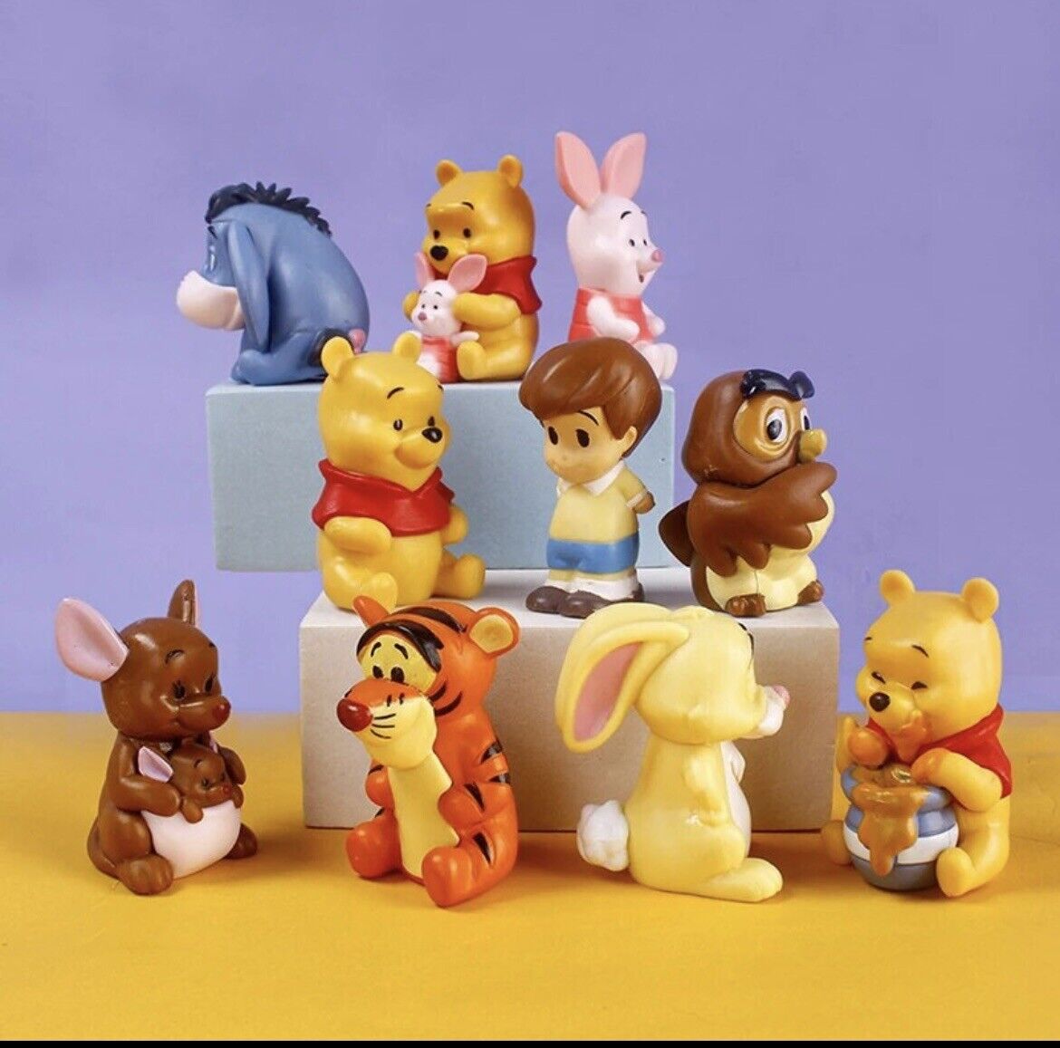 Winnie The Pooh Mini Figures 10 pcs Eyeore Rabbit Figure Piglet Tigger 🇬🇧 6cm - SOScollectible