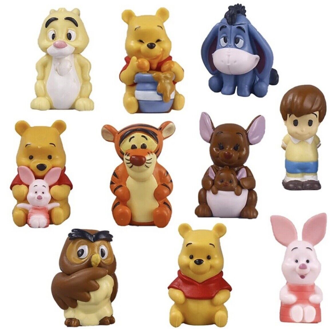 Winnie The Pooh Mini Figures 10 pcs Eyeore Rabbit Figure Piglet Tigger 🇬🇧 6cm - SOScollectible