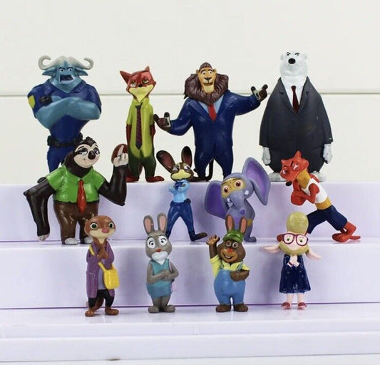 Zootopia Zootropolis Cake Topper Toys Figures Kids Birthday Cake Decoration boys - SOScollectible